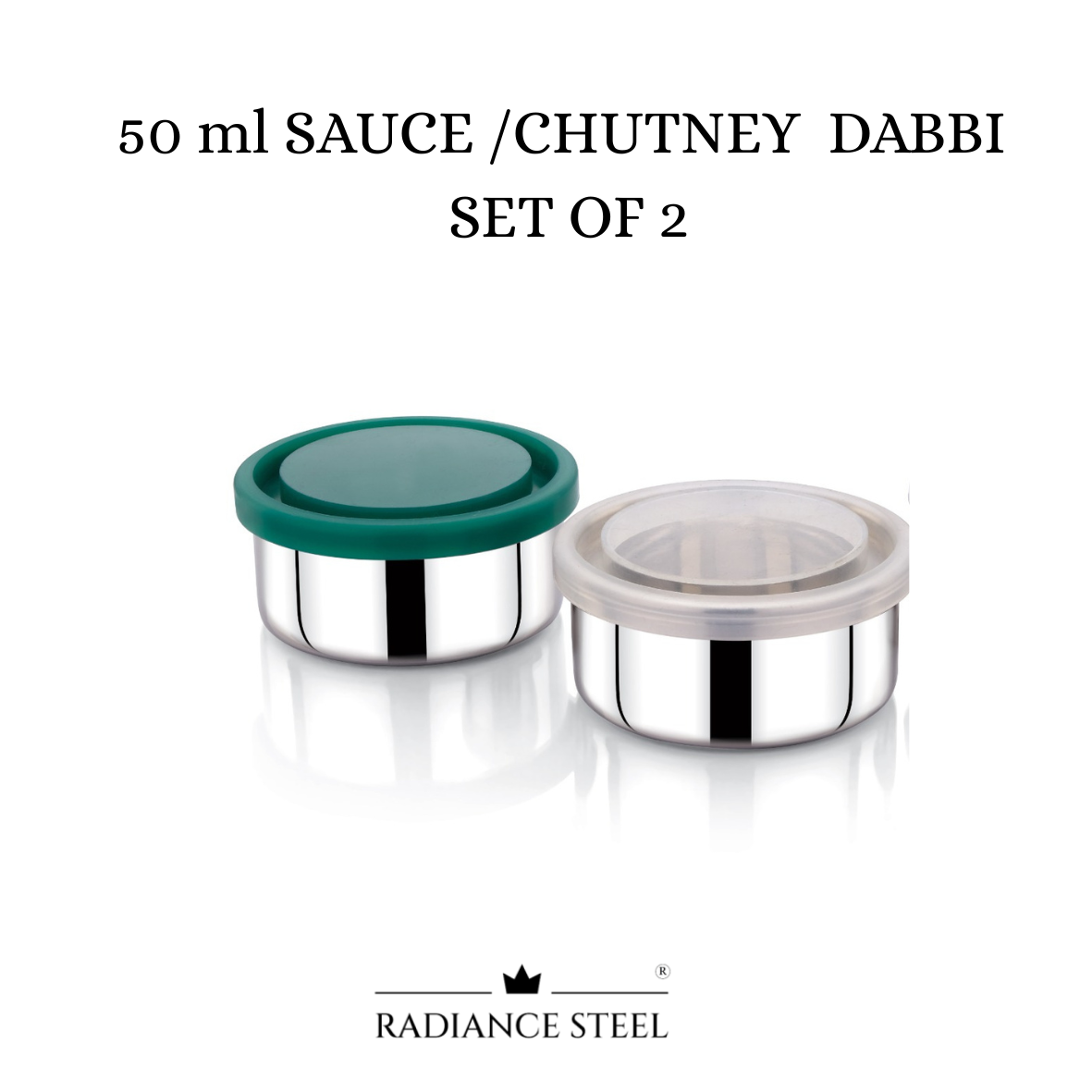 Stainless Steel Round Airtight Leak Proof 50 ML Sauce Container with High Quality Food Grade Silicon Lid