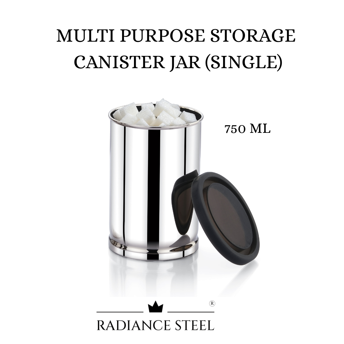 Radiance Steel Airtight Leakproof MultiPurpose Storage CanisterJar I CookieJar I CandyJar I NamkeenJar