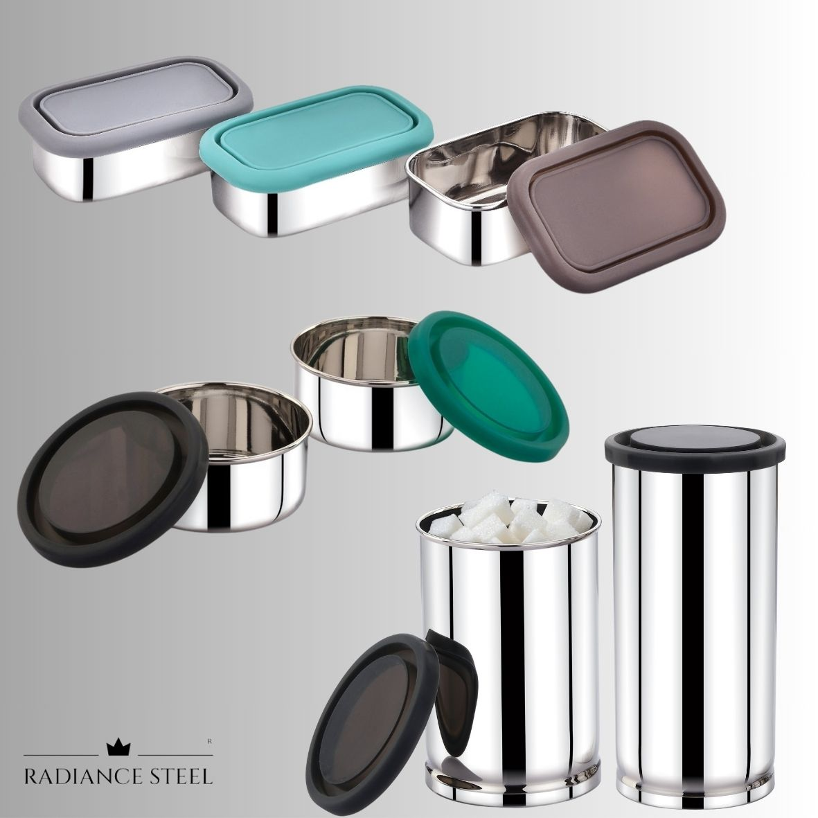 SILICONE  LID AIRTIGHT CONTAINERS