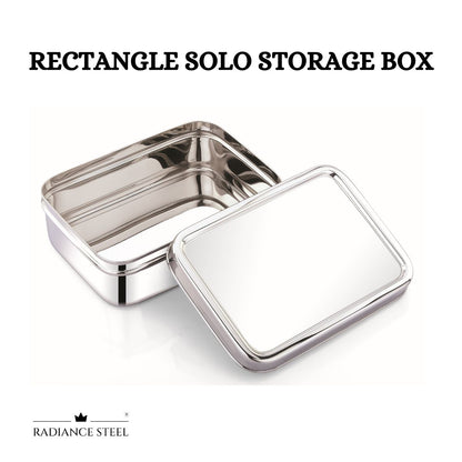 Stainless Steel Rectangle Multi Purpose Solo Storage Box (Available in 2 sizes - LARGE, MEDIUM)