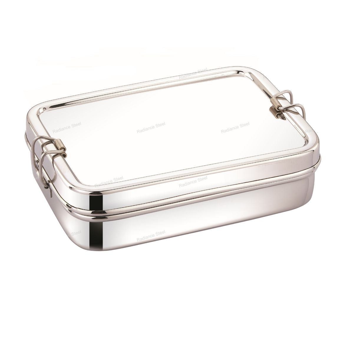 Rectangle Stainless Steel Lunch Box With Mini Container (Available in  3 sizes : Small, Medium, Large) - Radiance Steel | Manufacturers of Premium stainless steel lunchbox | masala dabba | Canisters | kitchen storage containers