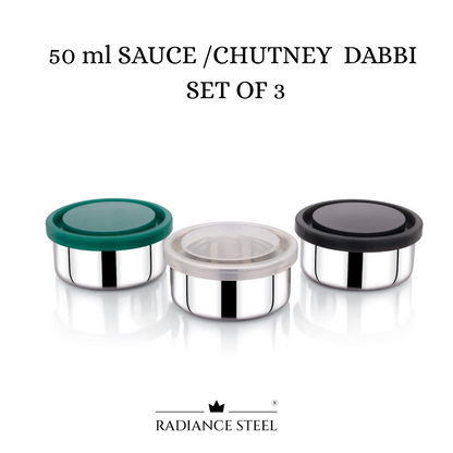 Stainless Steel Round Airtight Leak Proof 50 ML Sauce Container with High Quality Food Grade Silicon Lid