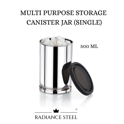 Radiance Steel Airtight Leakproof MultiPurpose Storage CanisterJar I CookieJar I CandyJar I NamkeenJar