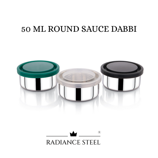 Stainless Steel Round Airtight Leak Proof 50 ML Sauce Container with High Quality Food Grade Silicon Lid